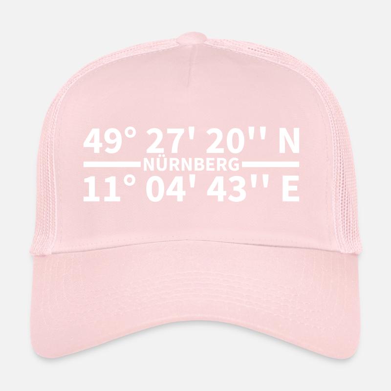 Coordonnées de Nuremberg Casquette trucker 
