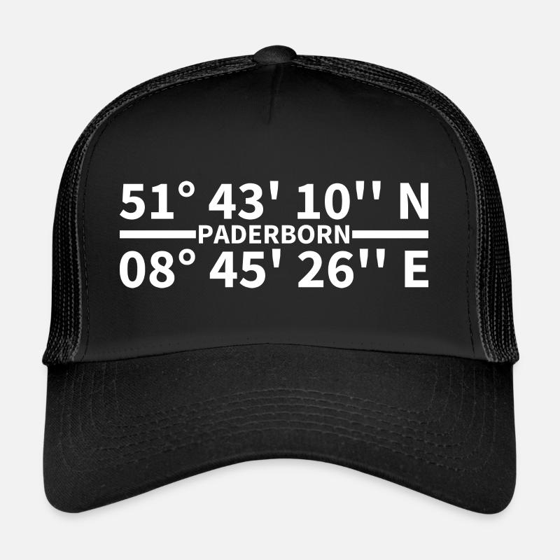 Paderborn coordinates - Trucker Cap - black/black