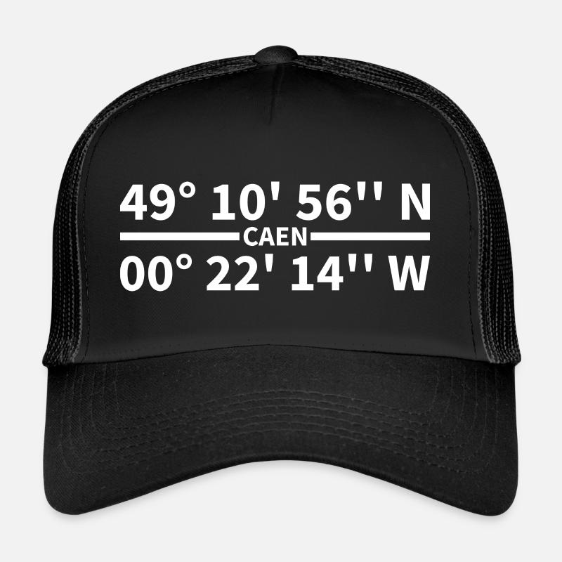 Caen coordinates - Trucker Cap - black/black