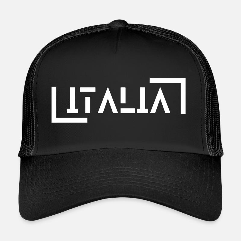 Italia - Trucker Cap - Schwarz/Schwarz