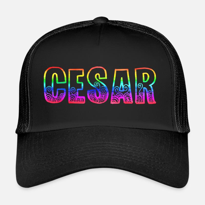Cesar RS Arc-en-ciel - Casquette trucker  - noir/noir