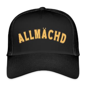 Allmächd - Trucker Cap - Schwarz/Schwarz - Vorne