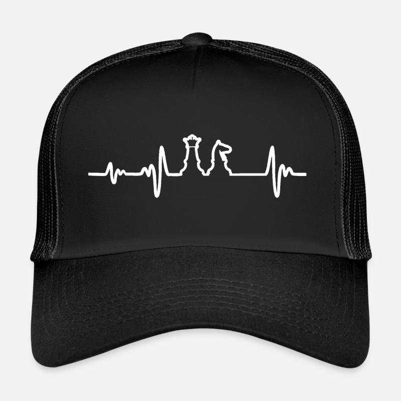 Chess Heartbeat - Trucker Cap - black/black