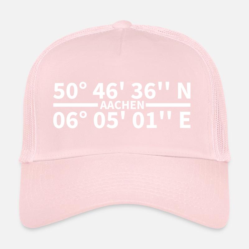 Coordonnées d’Aix-la-Chapelle Casquette trucker 