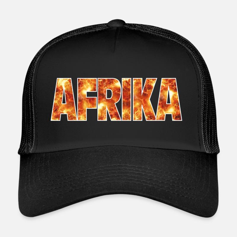 Afrika - Trucker Cap - Schwarz/Schwarz