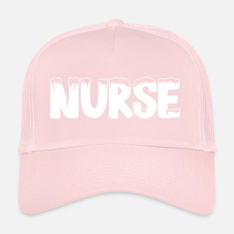 Text Eis Weihnachten Kostüm Krankenschwester Trucker Cap