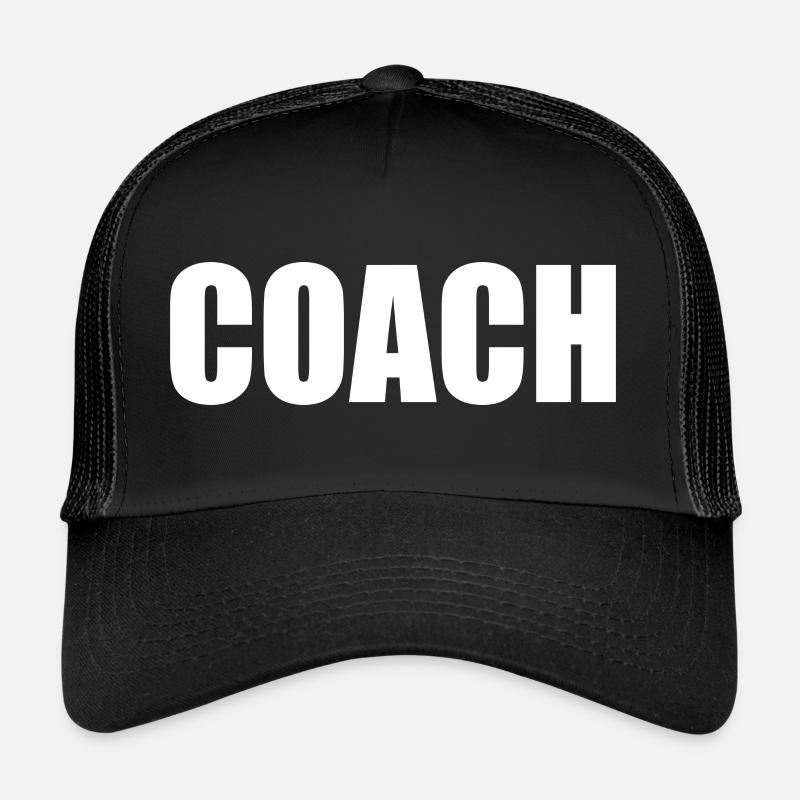 Coach auf dem rücken - Trucker Cap - Schwarz/Schwarz