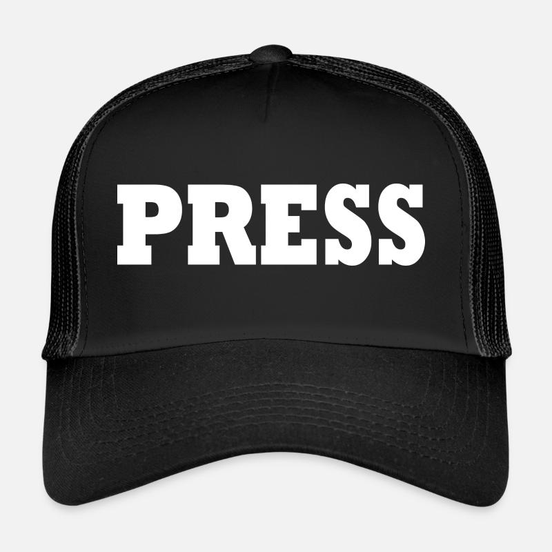 Press - Casquette trucker  - noir/noir