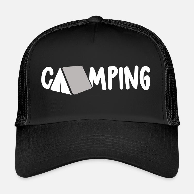 Camping - Trucker Cap - Schwarz/Schwarz
