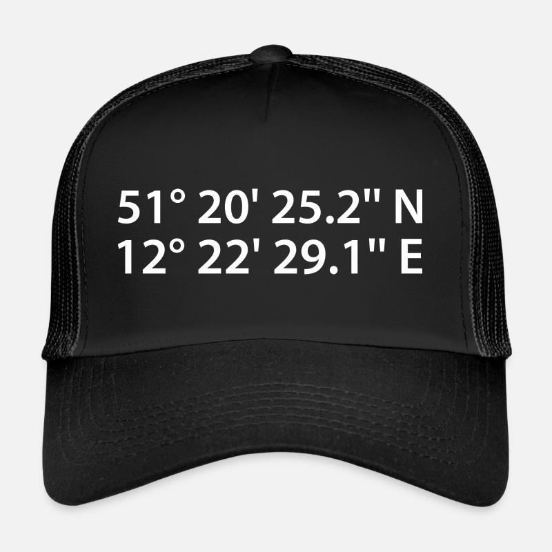 Leipzig coordinates Trucker Cap
