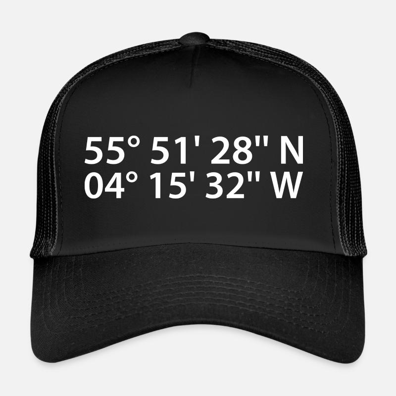 Glasgow Coordinates - Trucker Cap - black/black