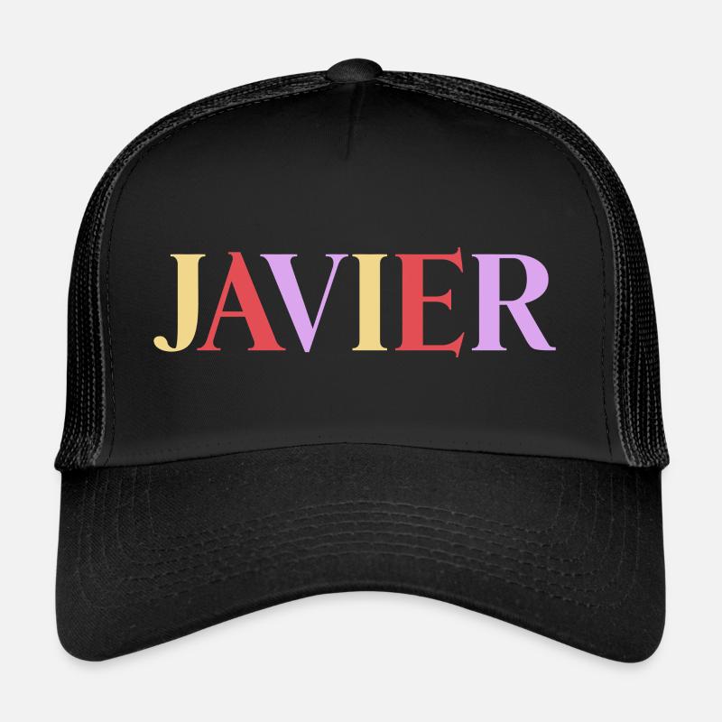 Name Man Spanish Javier Trucker Cap