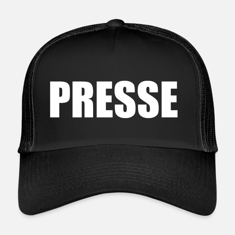 Presse - Trucker Cap - Schwarz/Schwarz