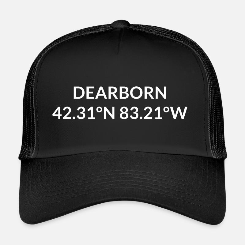 Coordonnées de Dearborn, Michigan, États-Unis Casquette trucker 