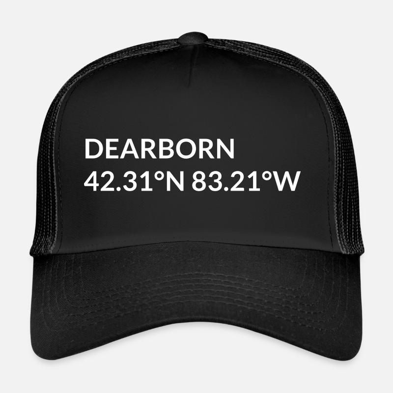 Coordonnées de Dearborn, Michigan, États-Unis Casquette trucker 