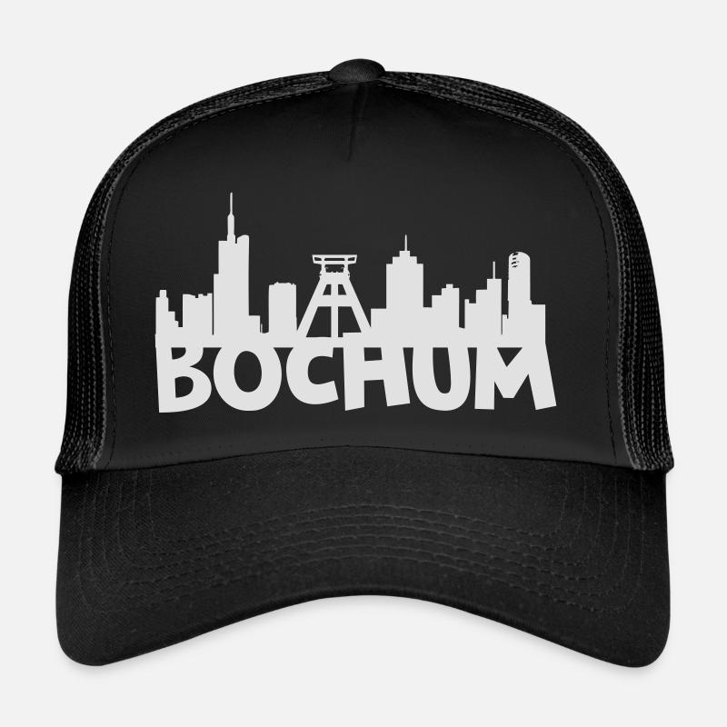 Bochum Skyline - Trucker Cap - Schwarz/Schwarz