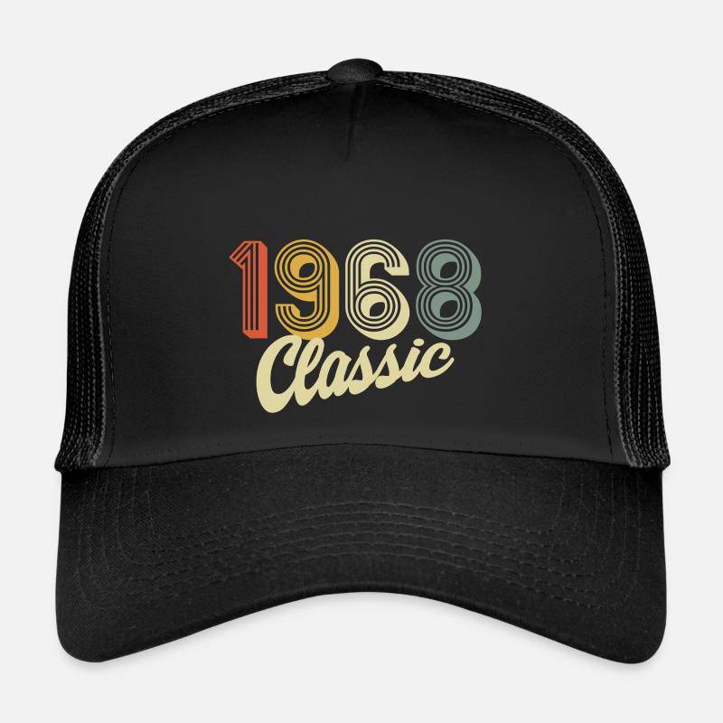classic 1968 design retro 1968 - Trucker Cap - black/black