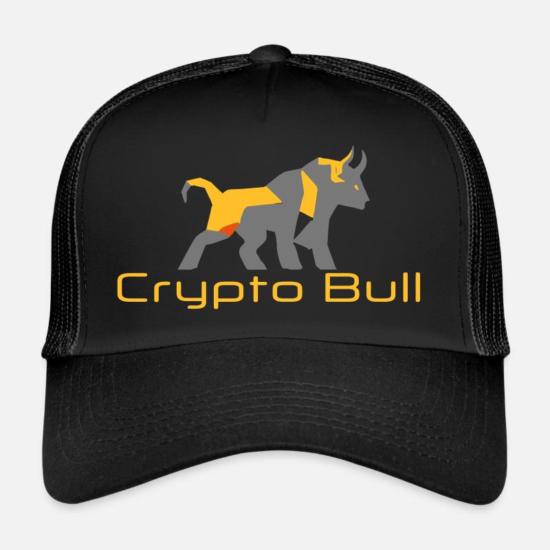 Crypto Bull Run Logo 1 - Trucker Cap - Schwarz/Schwarz