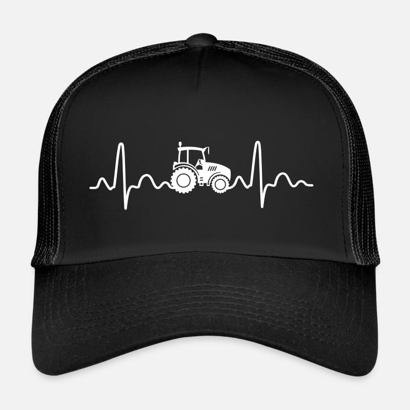 Heartbeat Farmer Farmer Tractor Trucker Cap