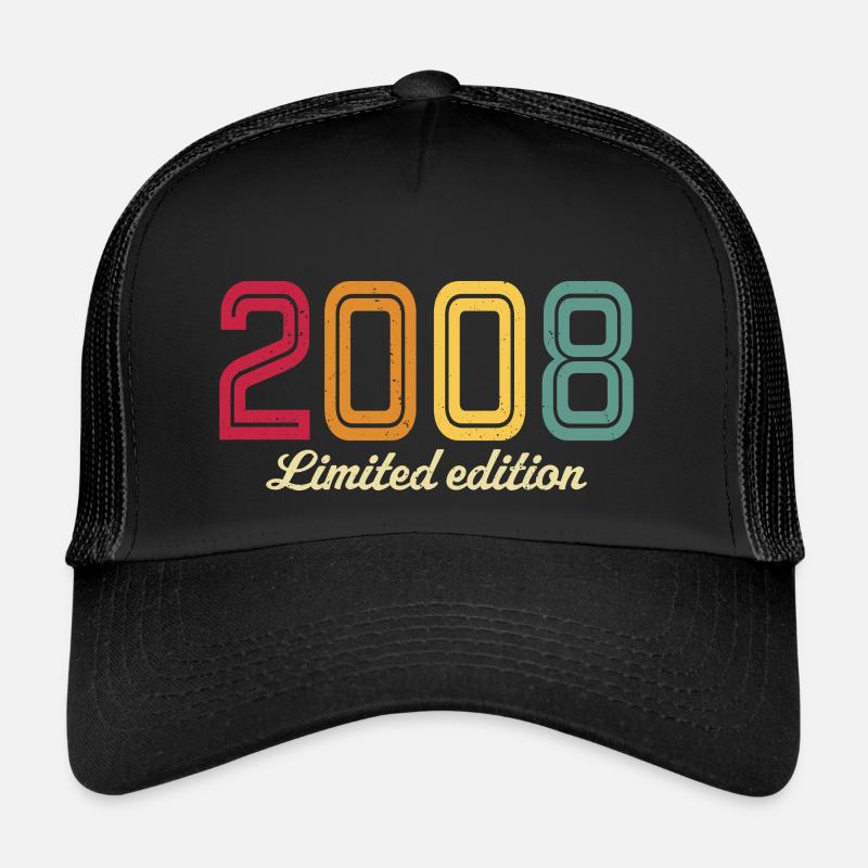 édition limitée 2008 rétro 2008 - Casquette trucker - noir/noir