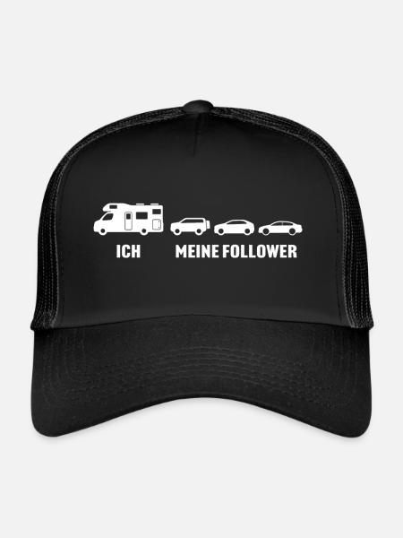 ich meine follower wohnmobil - Trucker Cap - Schwarz/Schwarz