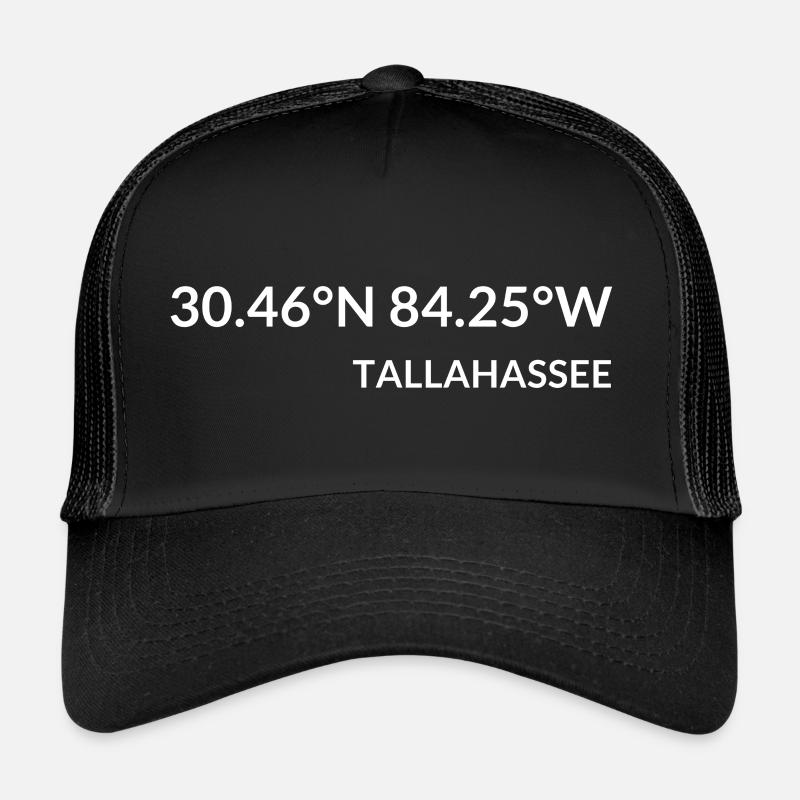 Tallahassee, Florida, USA Coordinates Trucker Cap