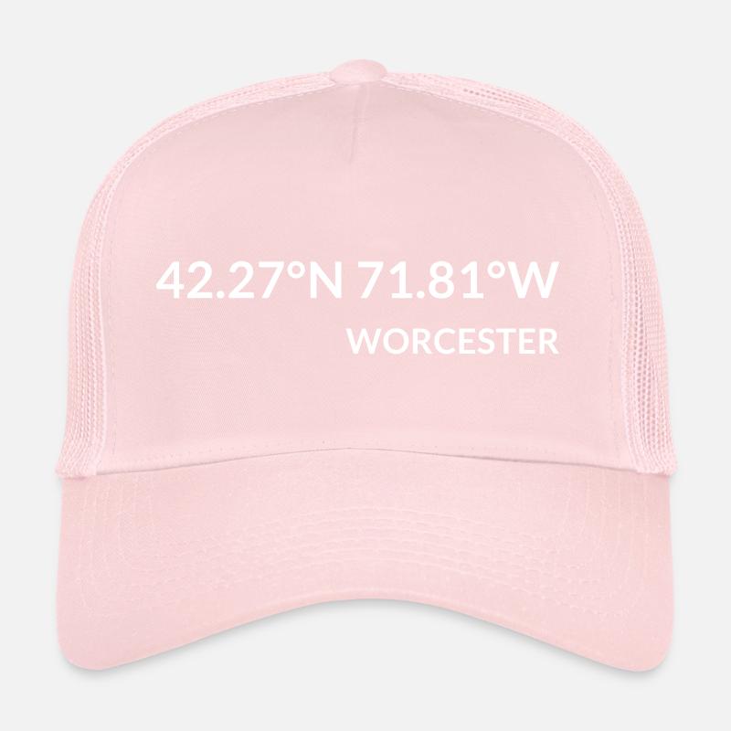 Worcester, Massachusetts, USA Coordinates Trucker Cap