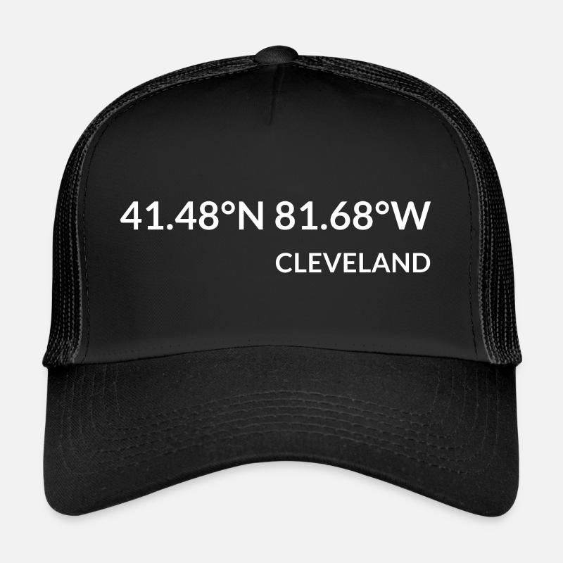 Cleveland, Ohio, USA Coordinates Trucker Cap