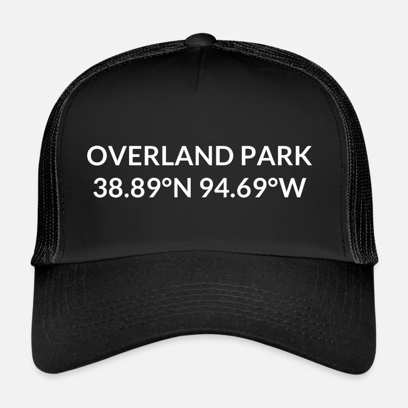 Overland Park, Kansas, USA Coordinates Trucker Cap