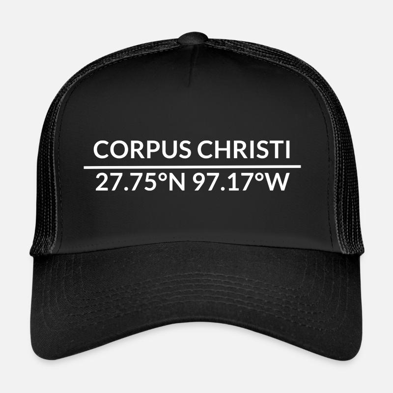 Corpus Christi, Texas, USA Coordinates Trucker Cap