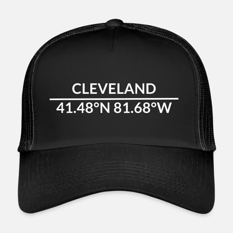 Cleveland, Ohio, USA Coordinates Trucker Cap