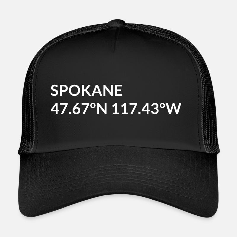 Coordonnées de Spokane, Washington, États-Unis Casquette trucker 