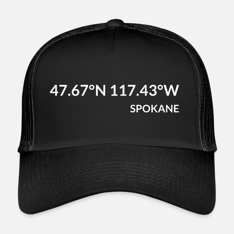 Coordonnées de Spokane, Washington, États-Unis Casquette trucker 