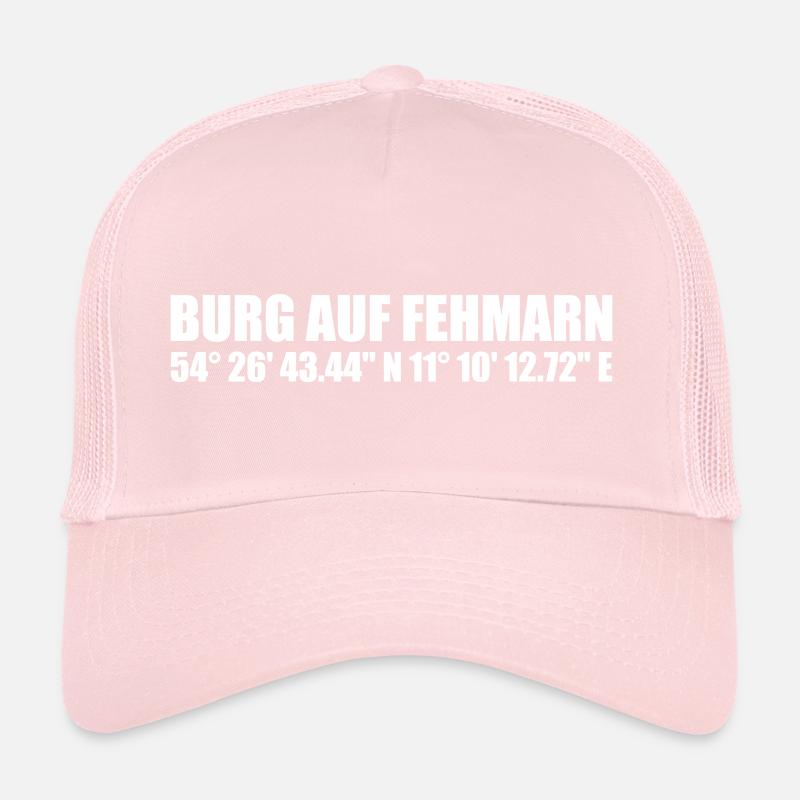 Coordonnées du château sur Fehmarn Casquette trucker 