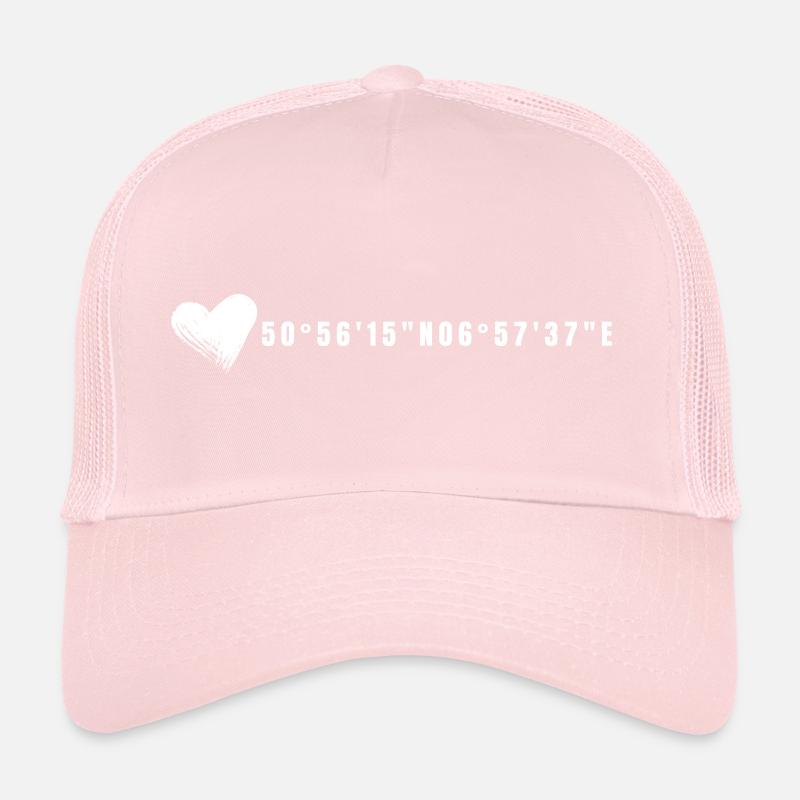 Les coordonnées du coeur de Cologne Casquette trucker 