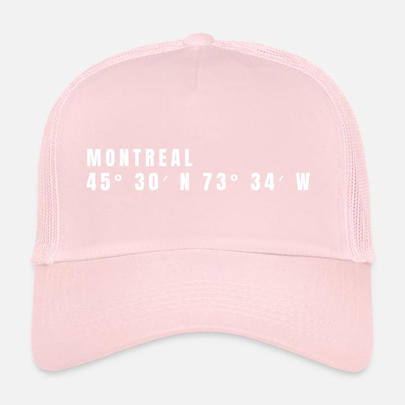 Montreal, Canada Coordinates Trucker Cap