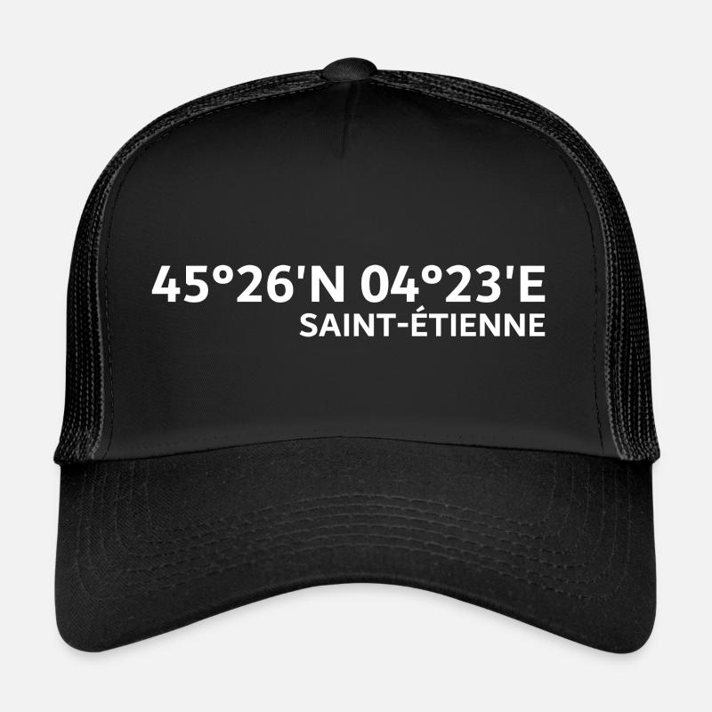 Coordonnées de Saint-Étienne Casquette trucker 