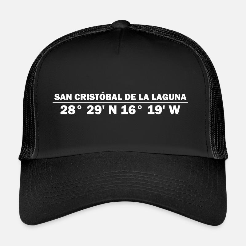 San Cristóbal de La Laguna coordinates - Trucker Cap - black/black