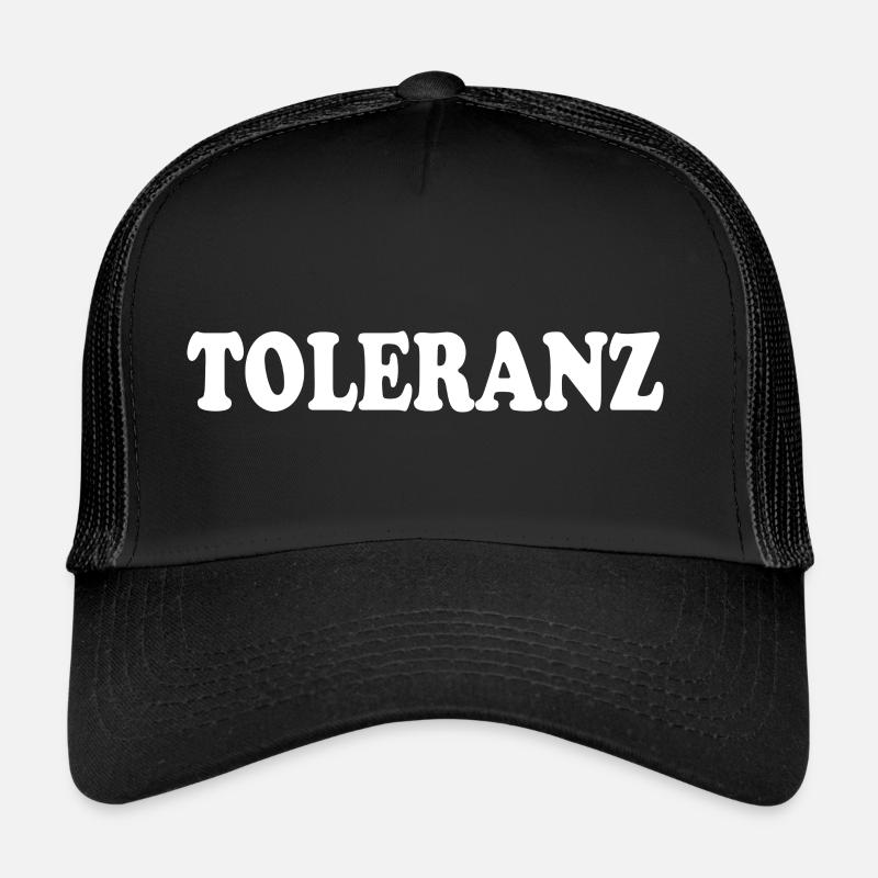 Toleranz - Trucker Cap - Schwarz/Schwarz