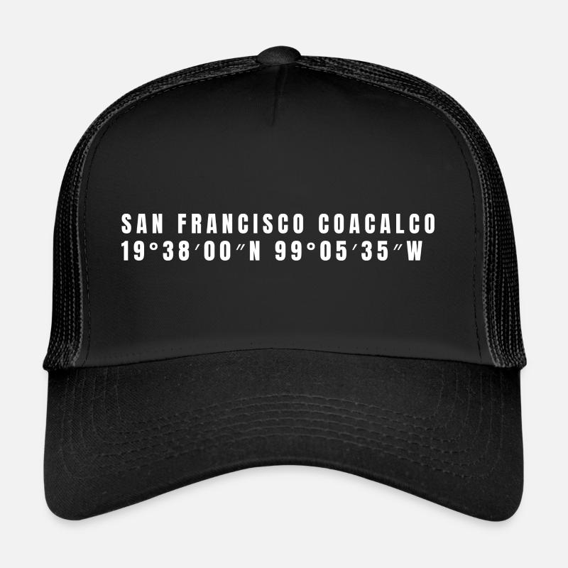 Coordonnées de l’État de Mexico Mexique Casquette trucker 