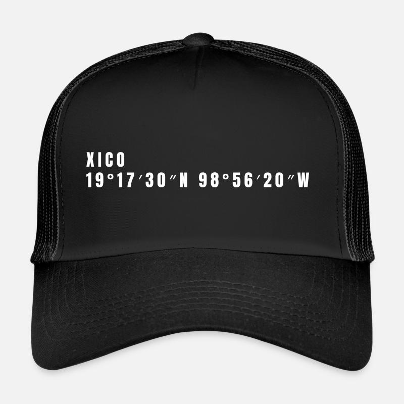 Coordonnées de l’État de Mexico Mexique Casquette trucker 