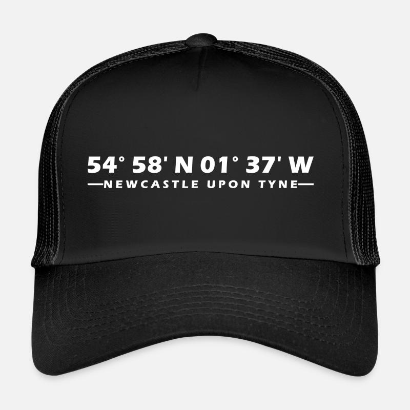 Newcastle upon Tyne coordinates Trucker Cap