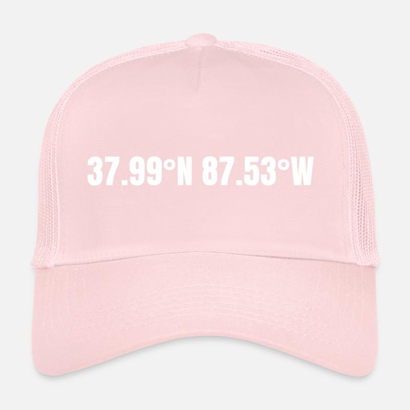 Evansville, Indiana, USA Coordinates Trucker Cap
