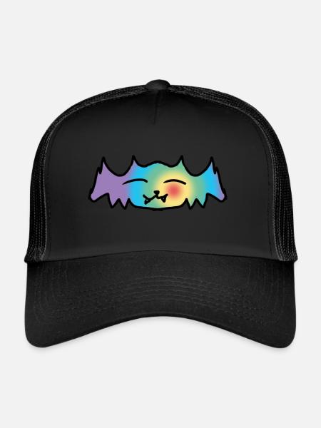 bunte Fledermaus - Trucker Cap - Schwarz/Schwarz
