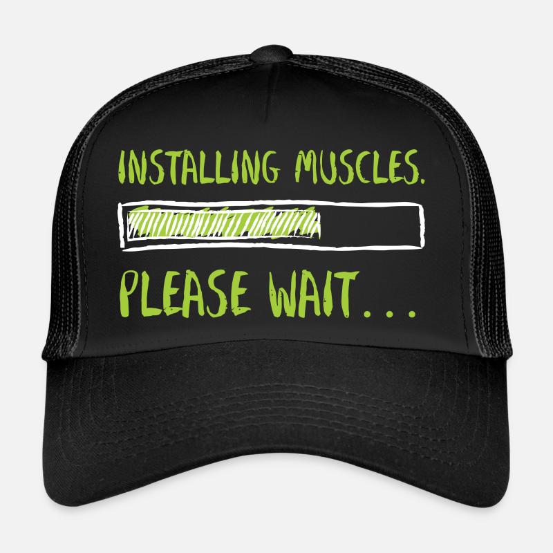 Muscles Graphic - Trucker Cap - black/black