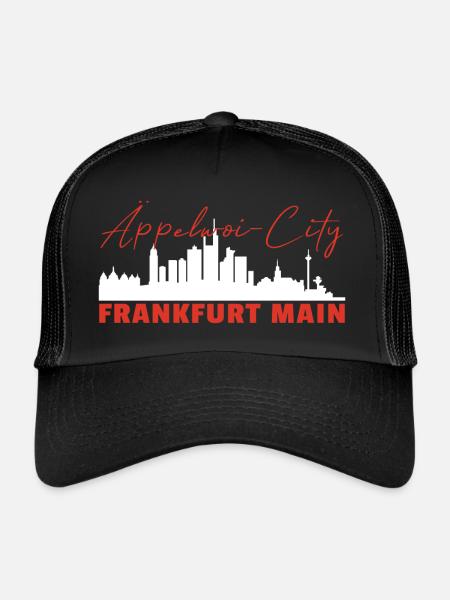 Frankfurt am Main Äppelwoi City - Casquette trucker  - noir/noir - Devant