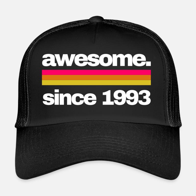 awesome since 1993 - Trucker Cap - Schwarz/Schwarz