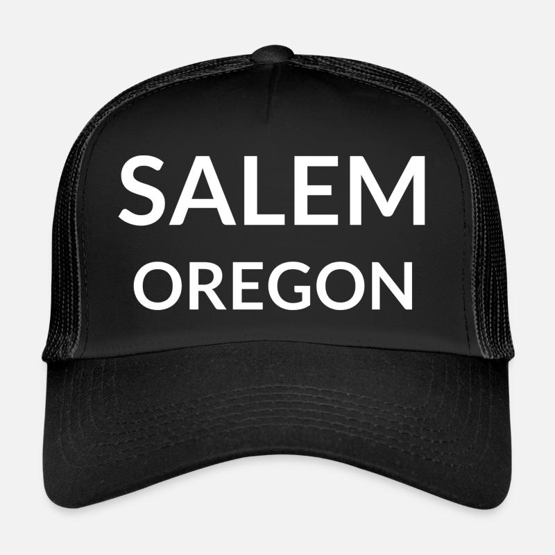Salem Oregon USA - Trucker Cap - Schwarz/Schwarz