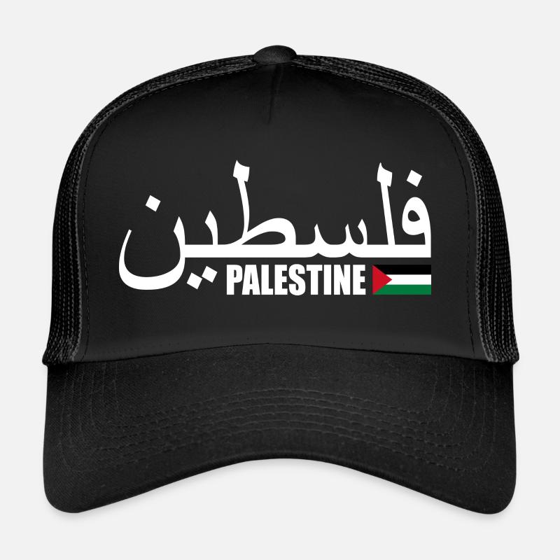 Palästina فلسطين - Trucker Cap - Schwarz/Schwarz