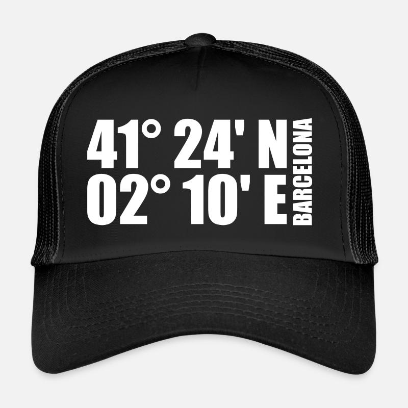 Coordonnées de Barcelone Casquette trucker 